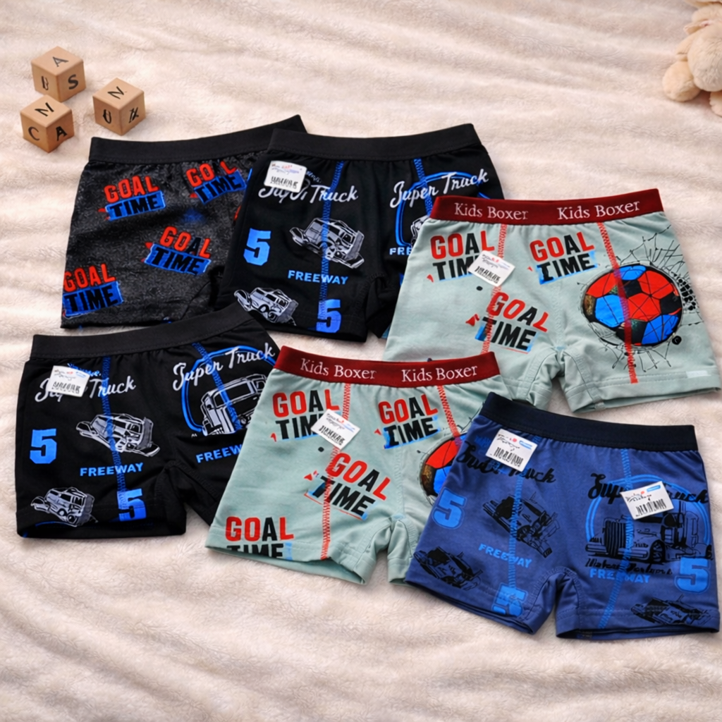 5 Pack Kids Cotton Underwear – Soft & Breathable